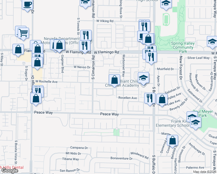 map of restaurants, bars, coffee shops, grocery stores, and more near 8098 Sundown Vista Avenue in Las Vegas