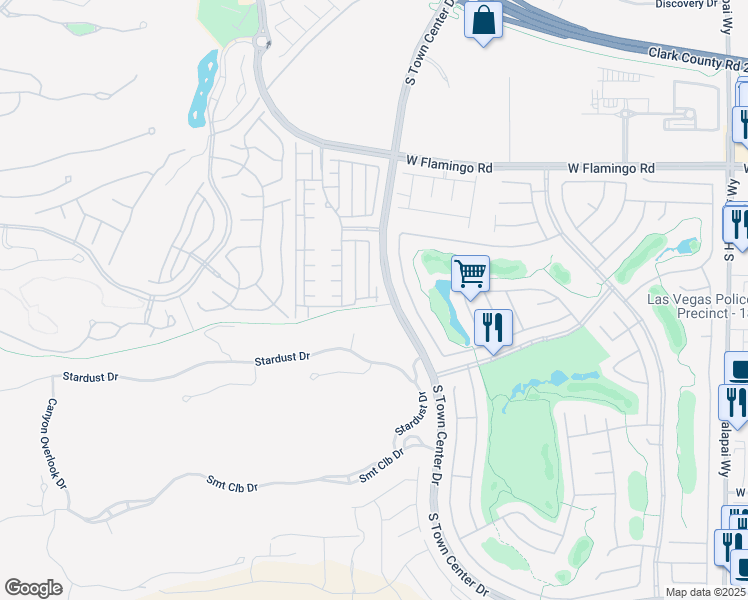 map of restaurants, bars, coffee shops, grocery stores, and more near 4311 Veraz Street in Las Vegas