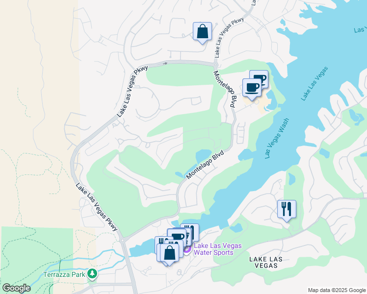 map of restaurants, bars, coffee shops, grocery stores, and more near 67 Reflection Bay Drive in Henderson