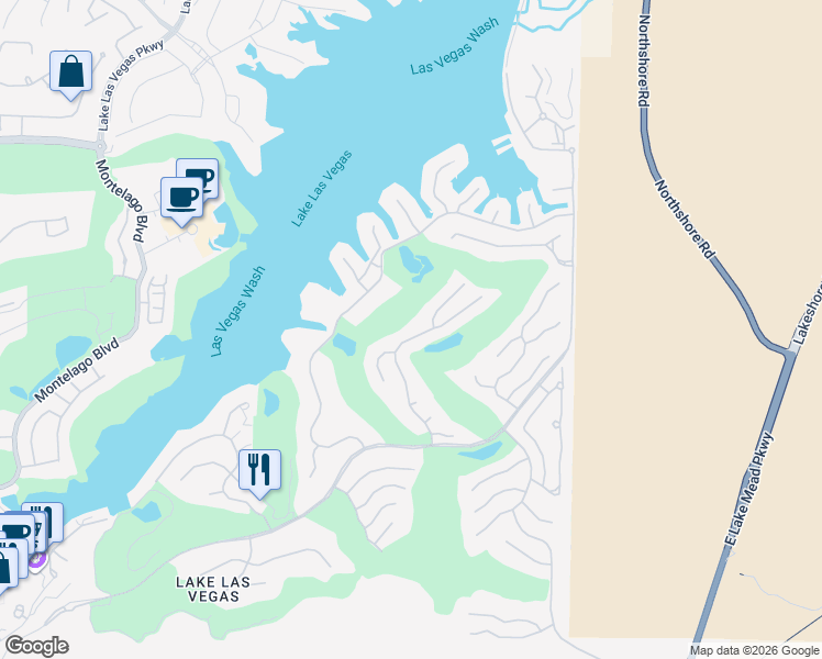 map of restaurants, bars, coffee shops, grocery stores, and more near 33 Grand Miramar Drive in Henderson