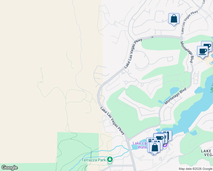 map of restaurants, bars, coffee shops, grocery stores, and more near 6 Barrio Alto Court in Henderson