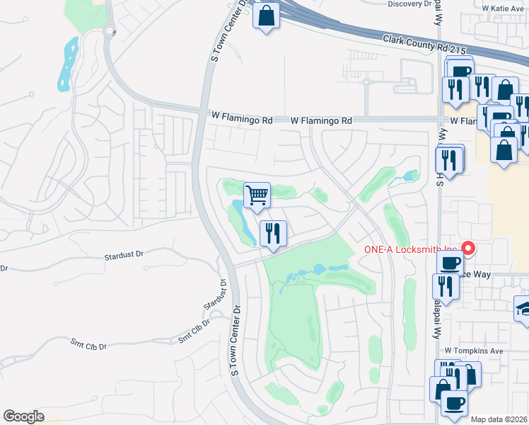 map of restaurants, bars, coffee shops, grocery stores, and more near 10630 Mandarino Avenue in Las Vegas