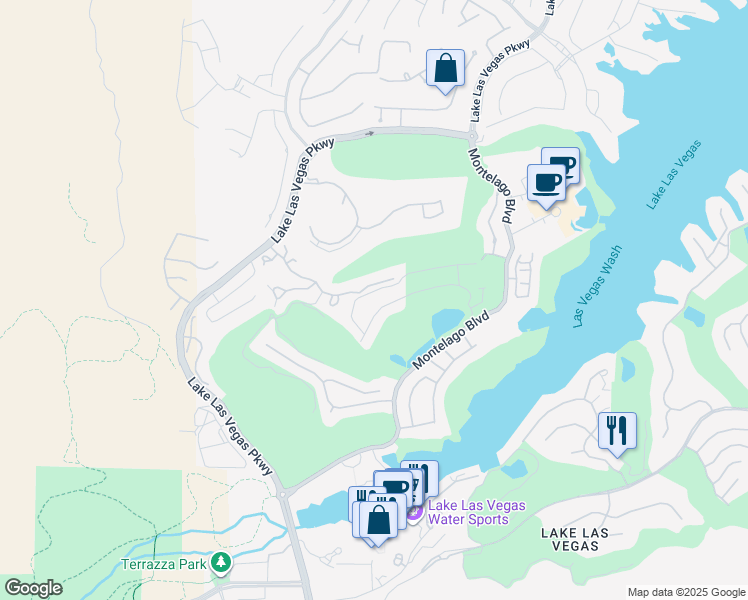 map of restaurants, bars, coffee shops, grocery stores, and more near 103 Reflection Cove Drive in Henderson