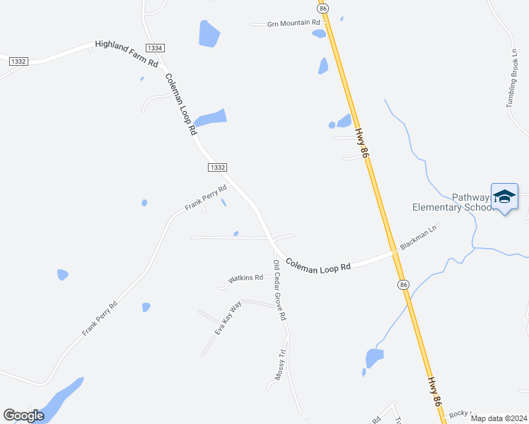 map of restaurants, bars, coffee shops, grocery stores, and more near 1741 Coleman Loop Road in Hillsborough