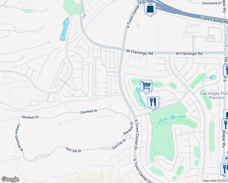 map of restaurants, bars, coffee shops, grocery stores, and more near 4311 Veraz Street in Las Vegas