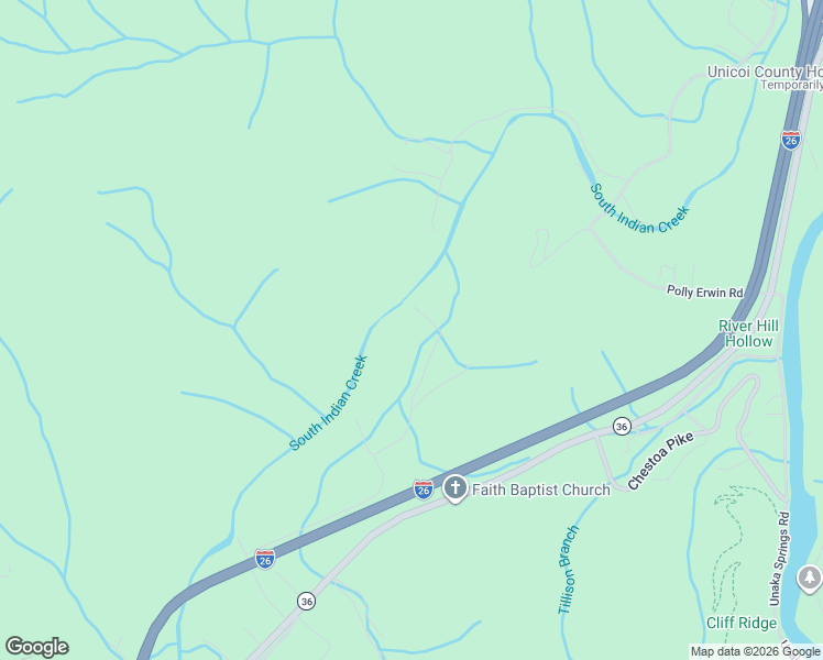 map of restaurants, bars, coffee shops, grocery stores, and more near 501 Hickory Hollow Road in Erwin