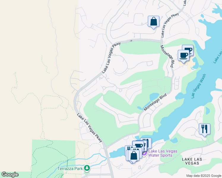 map of restaurants, bars, coffee shops, grocery stores, and more near 32 Cerchio Basso in Henderson
