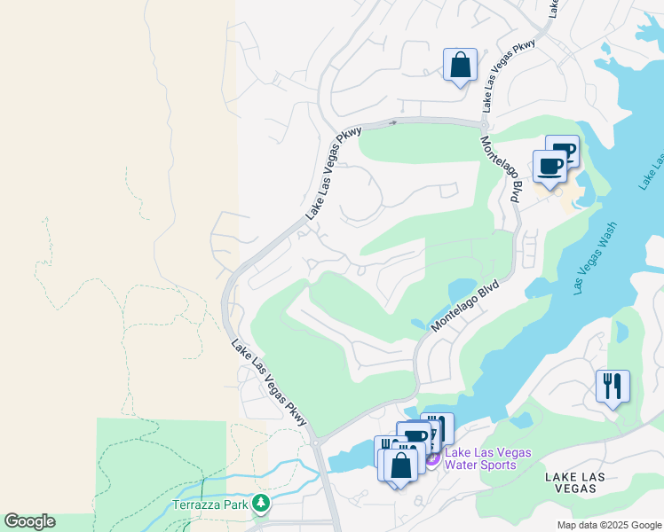 map of restaurants, bars, coffee shops, grocery stores, and more near 32 Cerchio Basso in Henderson