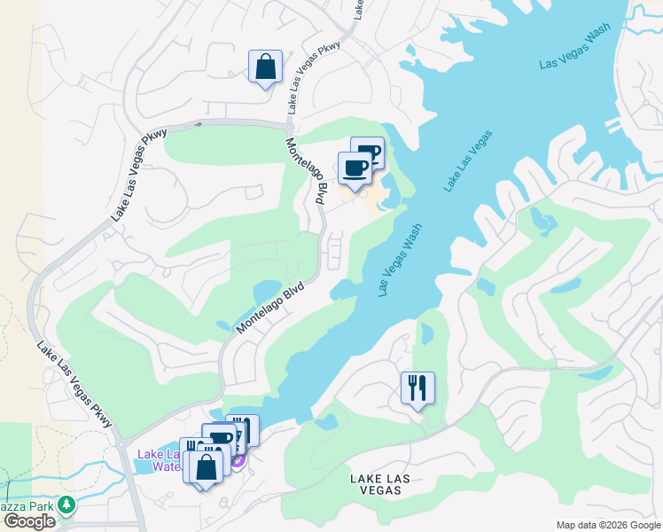 map of restaurants, bars, coffee shops, grocery stores, and more near 2 Via VIta Bella in Henderson
