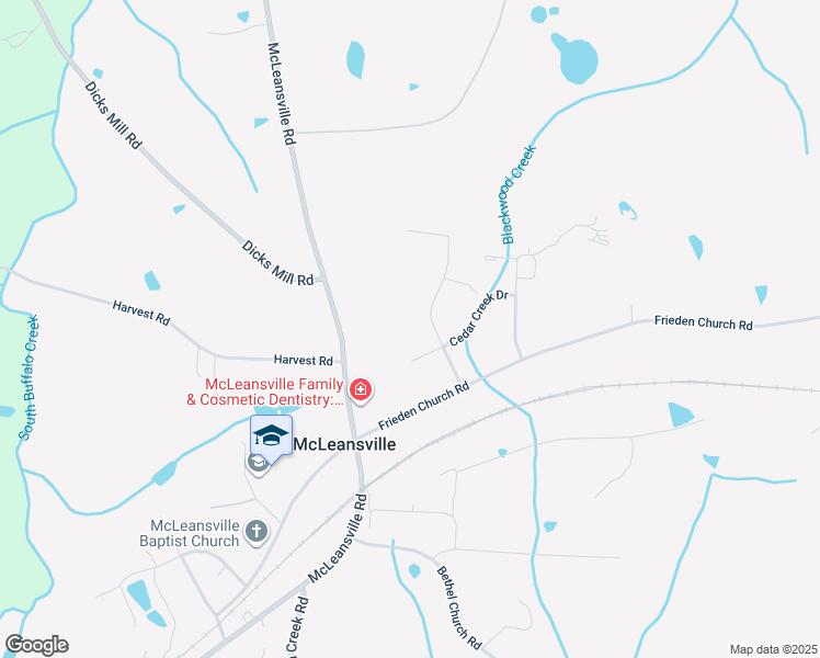 map of restaurants, bars, coffee shops, grocery stores, and more near 2103 Danbrook Road in McLeansville