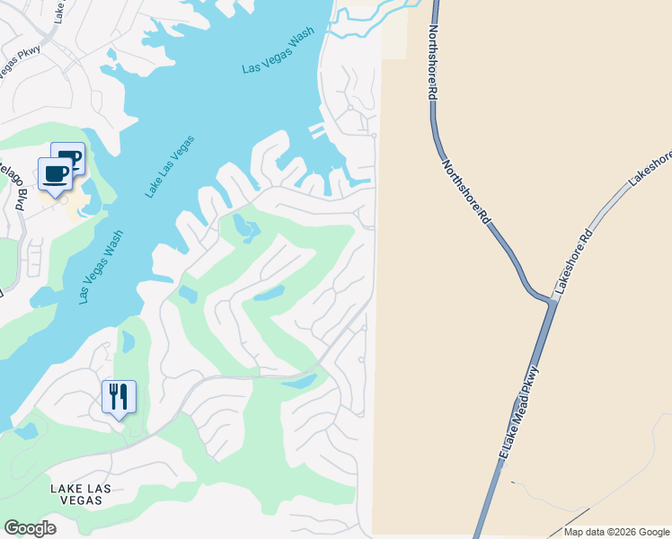 map of restaurants, bars, coffee shops, grocery stores, and more near 20 Via Siena Place in Henderson