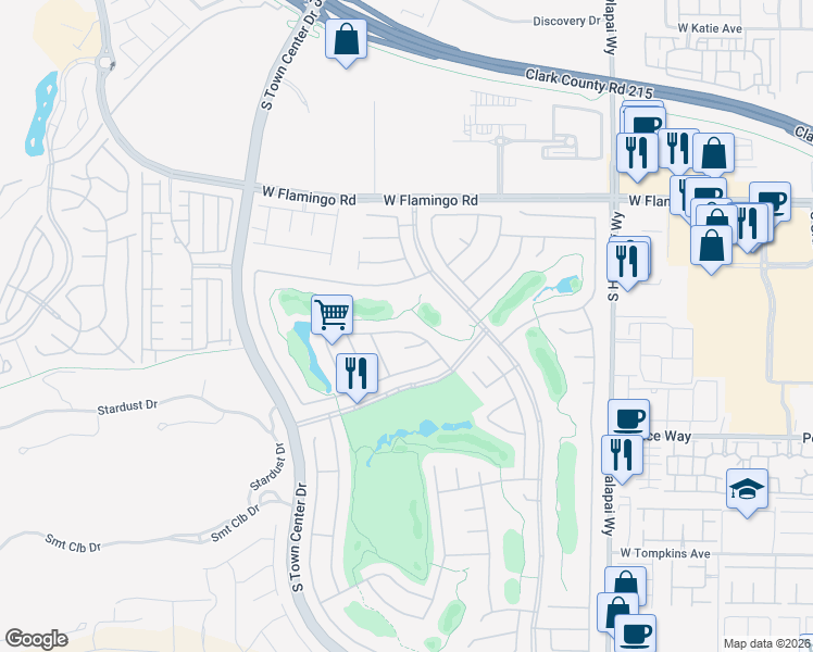 map of restaurants, bars, coffee shops, grocery stores, and more near 10534 Mandarino Avenue in Las Vegas