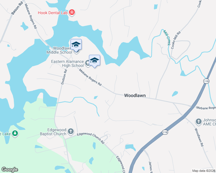 map of restaurants, bars, coffee shops, grocery stores, and more near 4224 Mebane Rogers Road in Mebane