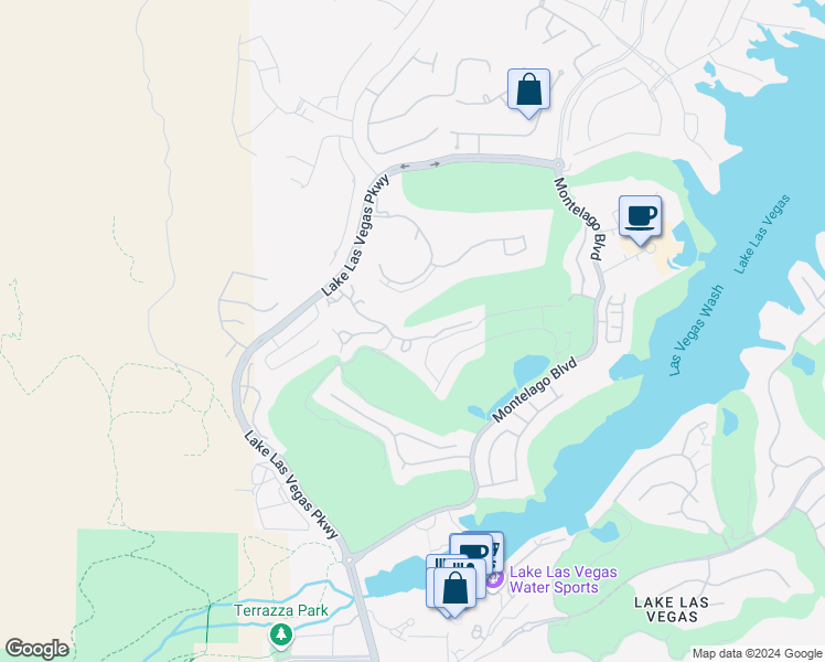 map of restaurants, bars, coffee shops, grocery stores, and more near 72 Strada Principale in Henderson