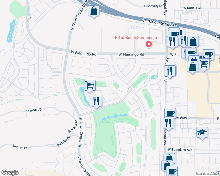 map of restaurants, bars, coffee shops, grocery stores, and more near 10534 Mandarino Avenue in Las Vegas