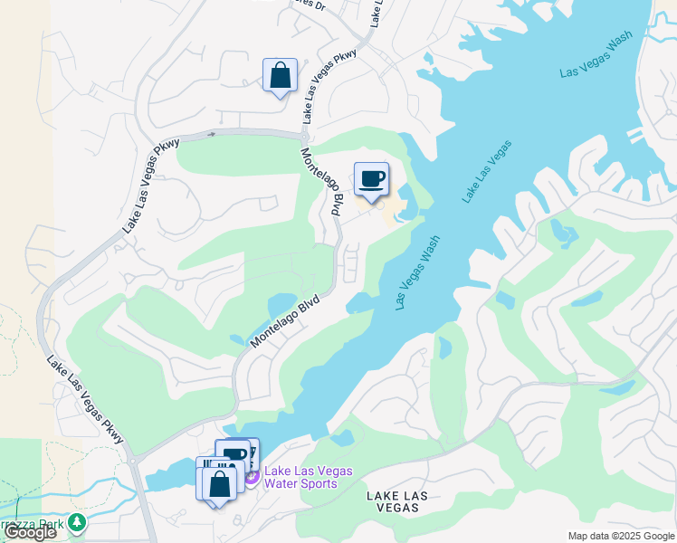 map of restaurants, bars, coffee shops, grocery stores, and more near 15 Montelago Boulevard in Henderson