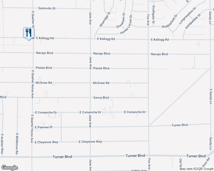 map of restaurants, bars, coffee shops, grocery stores, and more near 4631 McGraw Road in Pahrump