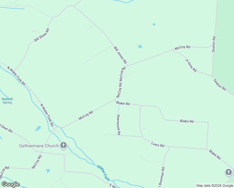 map of restaurants, bars, coffee shops, grocery stores, and more near 1535 McCoy Road in Greeneville