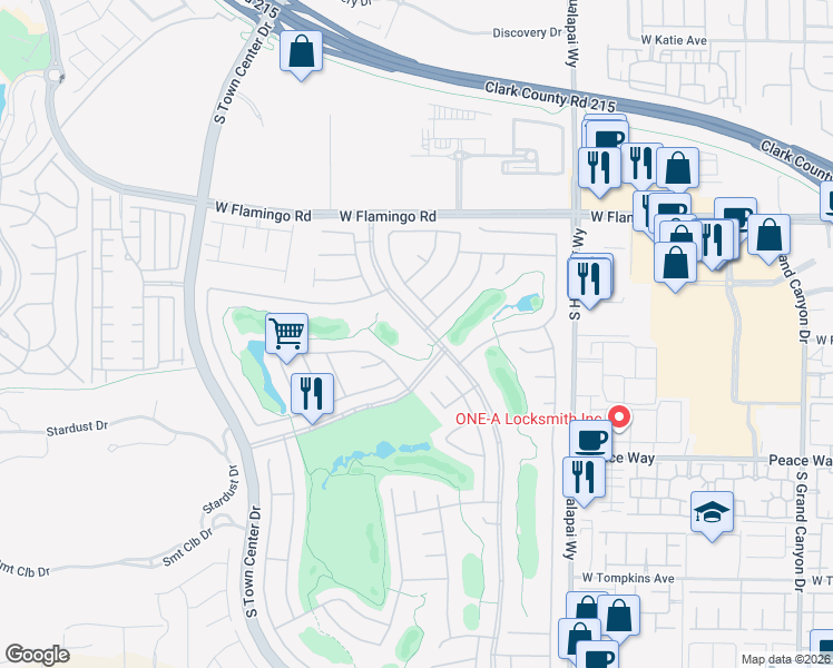 map of restaurants, bars, coffee shops, grocery stores, and more near 4311 Fiore Bella Boulevard in Las Vegas