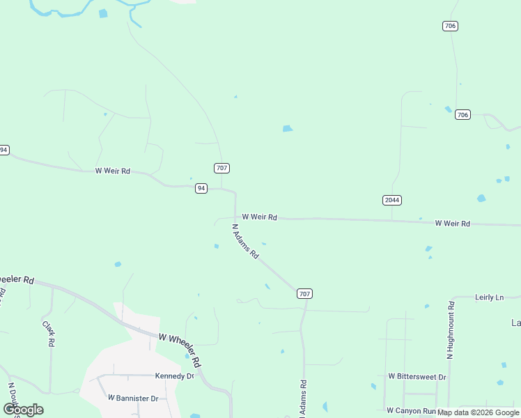map of restaurants, bars, coffee shops, grocery stores, and more near 5253 West Weir Road in Fayetteville