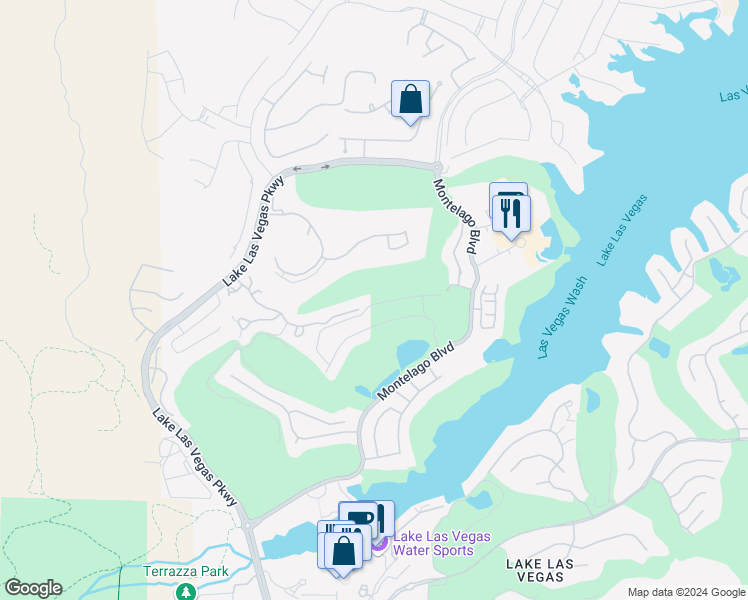 map of restaurants, bars, coffee shops, grocery stores, and more near 68 Reflection Cove Drive in Henderson