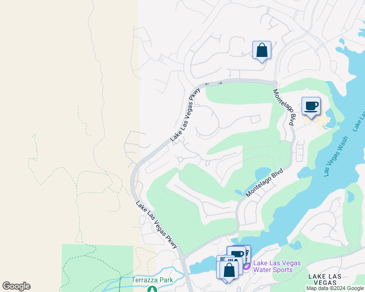 map of restaurants, bars, coffee shops, grocery stores, and more near 26 Cerchio Alto in Henderson