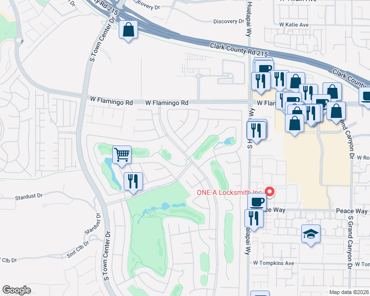 map of restaurants, bars, coffee shops, grocery stores, and more near 4273 Agosta Luna Place in Las Vegas