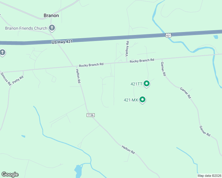 map of restaurants, bars, coffee shops, grocery stores, and more near 2225 Governors Lane in Yadkinville