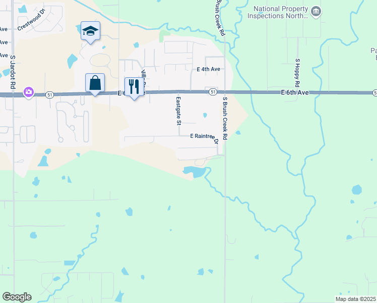 map of restaurants, bars, coffee shops, grocery stores, and more near 3122 East Peachtree Avenue in Stillwater
