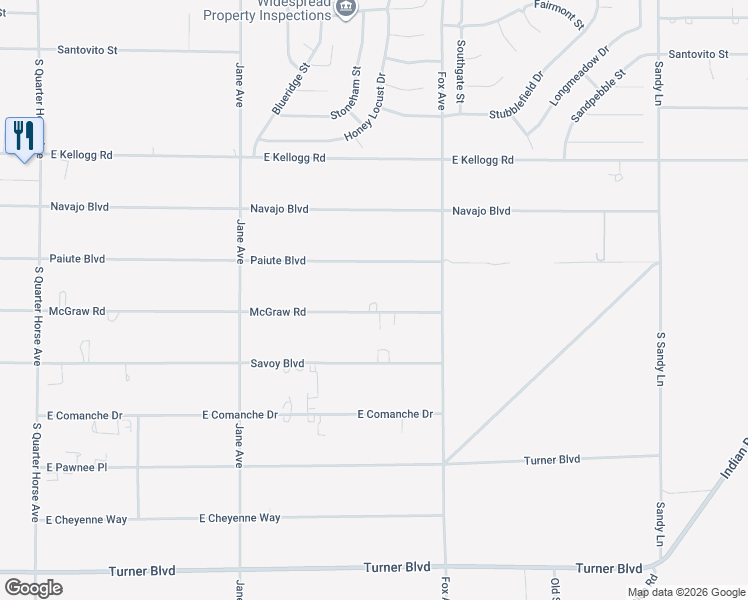 map of restaurants, bars, coffee shops, grocery stores, and more near 4830 McGraw Road in Pahrump