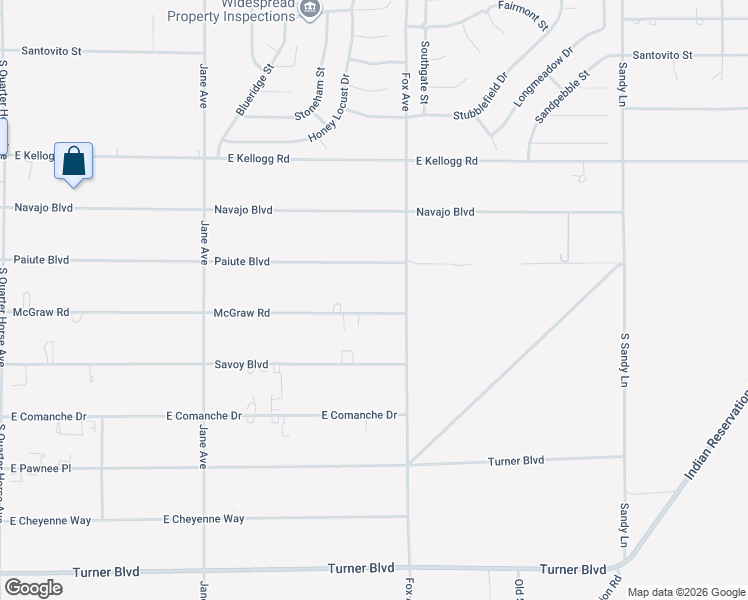 map of restaurants, bars, coffee shops, grocery stores, and more near 4930 McGraw Road in Pahrump