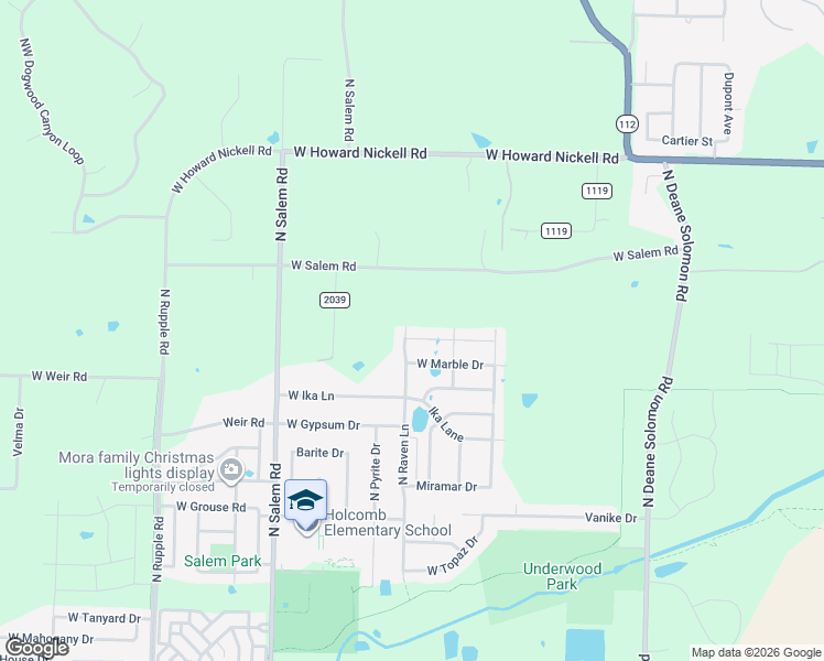 map of restaurants, bars, coffee shops, grocery stores, and more near 3287 North Raven Lane in Fayetteville