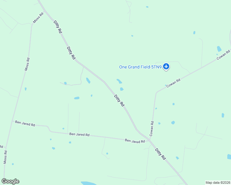 map of restaurants, bars, coffee shops, grocery stores, and more near 6051 Ditty Road in Cookeville