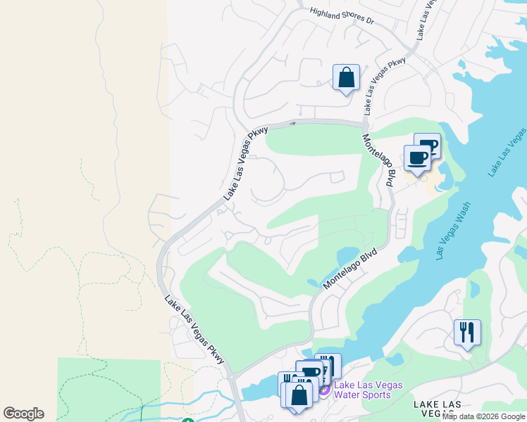 map of restaurants, bars, coffee shops, grocery stores, and more near 26 Via Vasari in Henderson