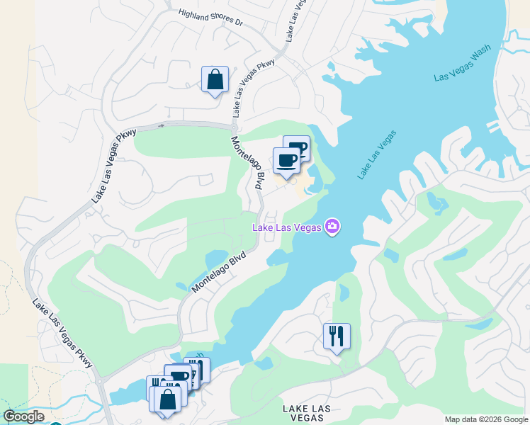 map of restaurants, bars, coffee shops, grocery stores, and more near 51 Via Di Vita in Henderson