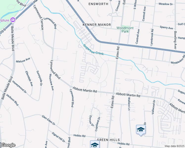map of restaurants, bars, coffee shops, grocery stores, and more near 169 Charleston Park in Nashville