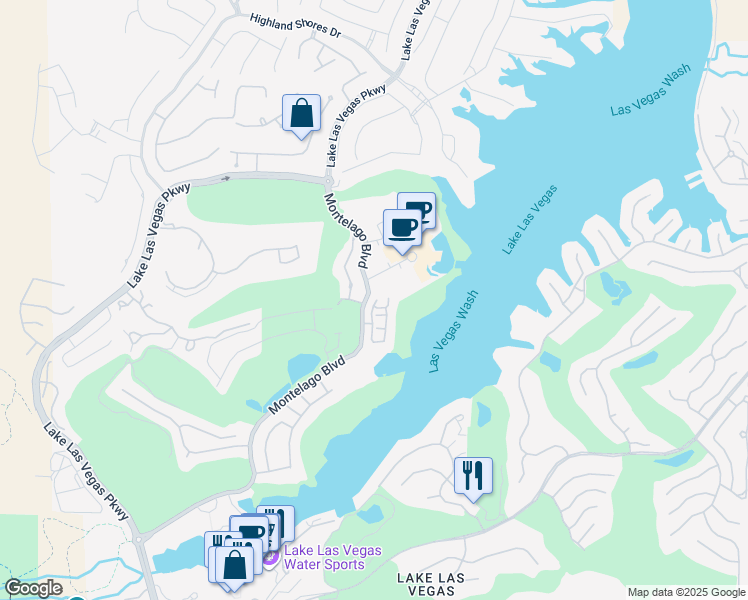 map of restaurants, bars, coffee shops, grocery stores, and more near 53 Via Di Vita in Henderson