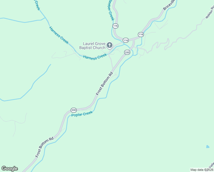 map of restaurants, bars, coffee shops, grocery stores, and more near 972 Frost Bottom Road in Briceville