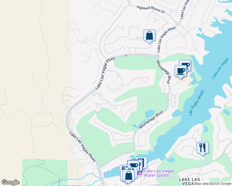map of restaurants, bars, coffee shops, grocery stores, and more near 22 Via Vasari in Henderson