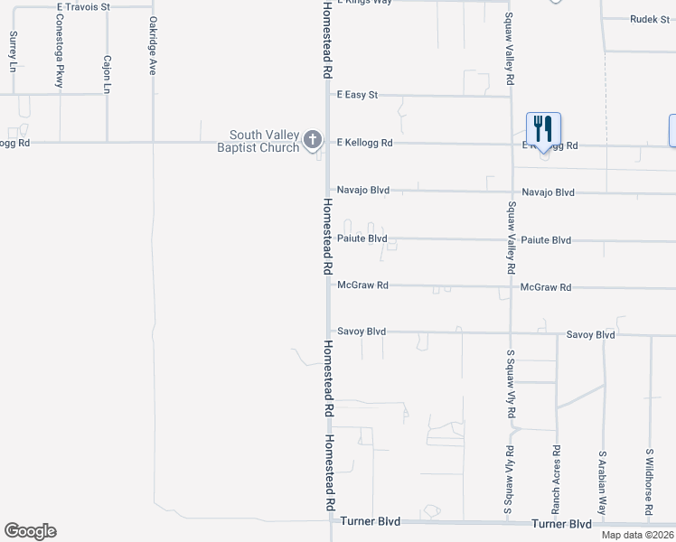 map of restaurants, bars, coffee shops, grocery stores, and more near 3000 McGraw Road in Pahrump