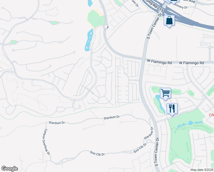 map of restaurants, bars, coffee shops, grocery stores, and more near 68 Grey Feather Drive in Las Vegas