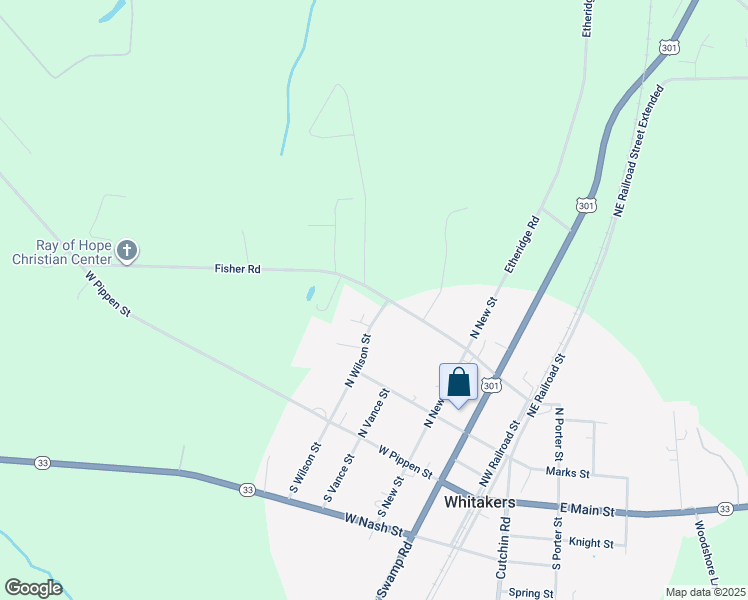 map of restaurants, bars, coffee shops, grocery stores, and more near 503 West Taylor Street in Whitakers