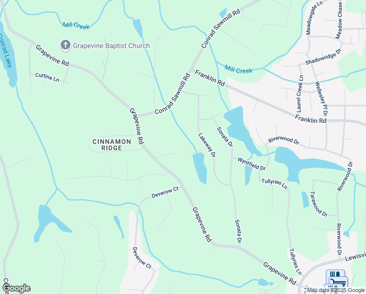 map of restaurants, bars, coffee shops, grocery stores, and more near 1320 Allspice Court in Lewisville
