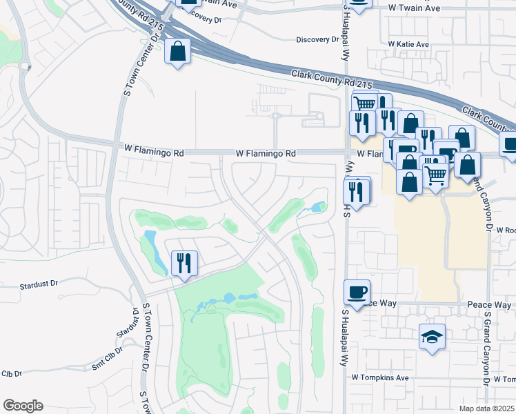 map of restaurants, bars, coffee shops, grocery stores, and more near 4257 Pacifico Lane in Las Vegas