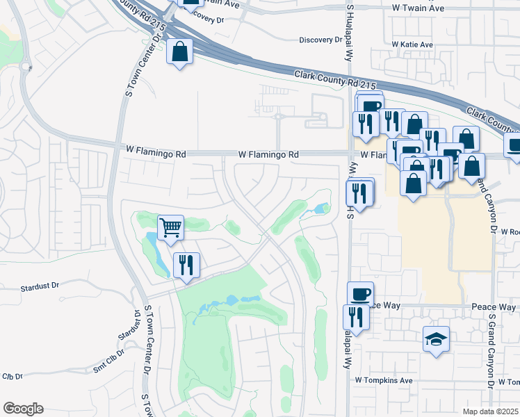 map of restaurants, bars, coffee shops, grocery stores, and more near 4257 Pacifico Lane in Las Vegas