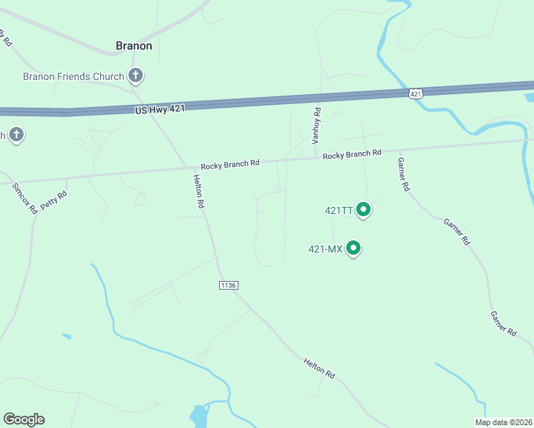 map of restaurants, bars, coffee shops, grocery stores, and more near 2225 Governors Lane in Yadkinville
