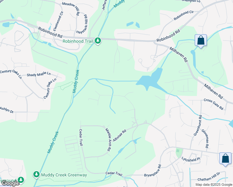 map of restaurants, bars, coffee shops, grocery stores, and more near 853 Buttonwood Drive in Winston-Salem