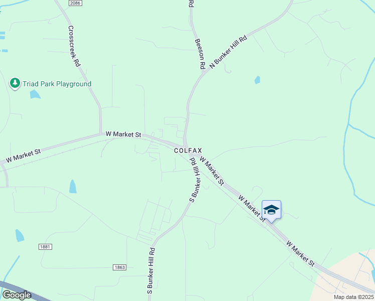 map of restaurants, bars, coffee shops, grocery stores, and more near in Guilford County