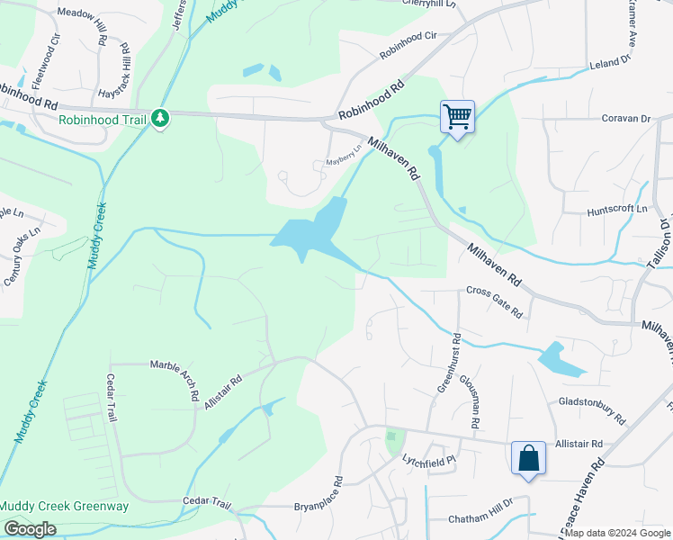 map of restaurants, bars, coffee shops, grocery stores, and more near 4300 Cold Springs Road in Winston-Salem