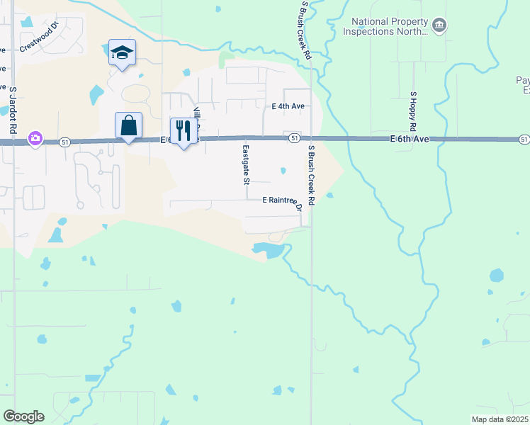 map of restaurants, bars, coffee shops, grocery stores, and more near 3122 East Peachtree Avenue in Stillwater